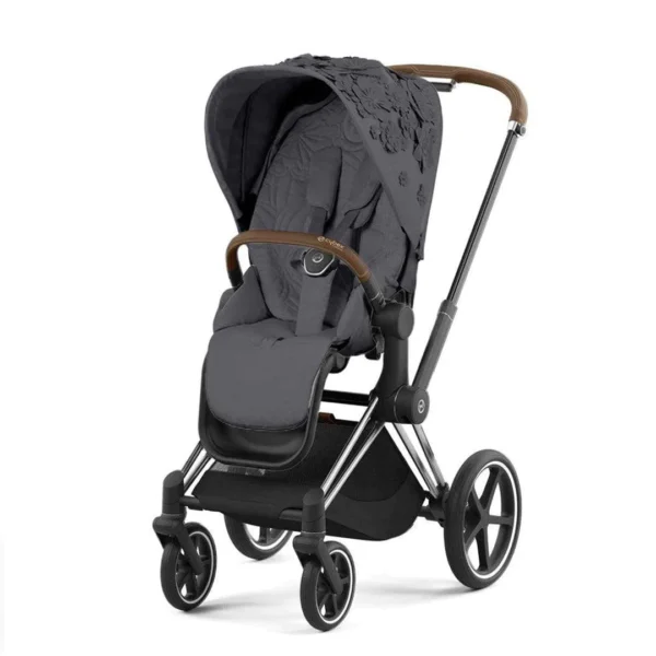 Cybex e-Priam 4.0 | Simply Flowers | Chrome Brown
