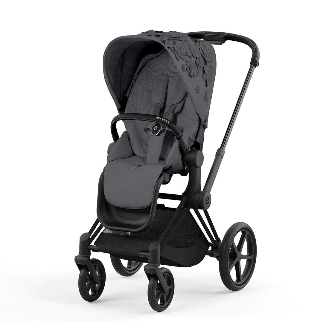 cybex priam pushchair simply flowers dream grey matt black