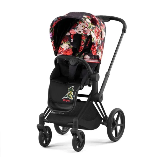 Cybex e-Priam 4.0 | Spring Blossom | Matt Black