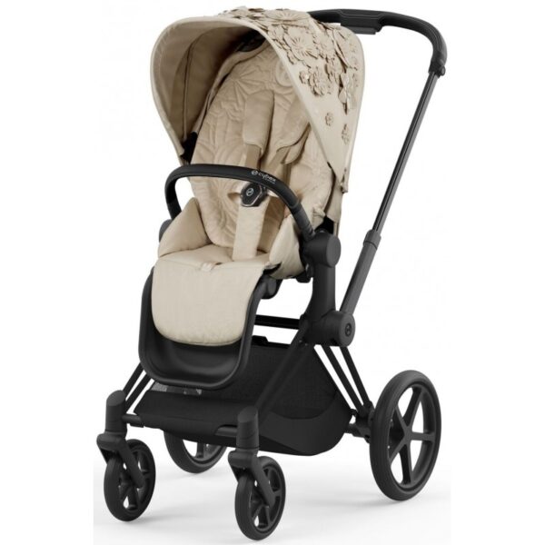 Cybex e-Priam 4.0 | Simply Flowers | Matt Black - Görsel 2